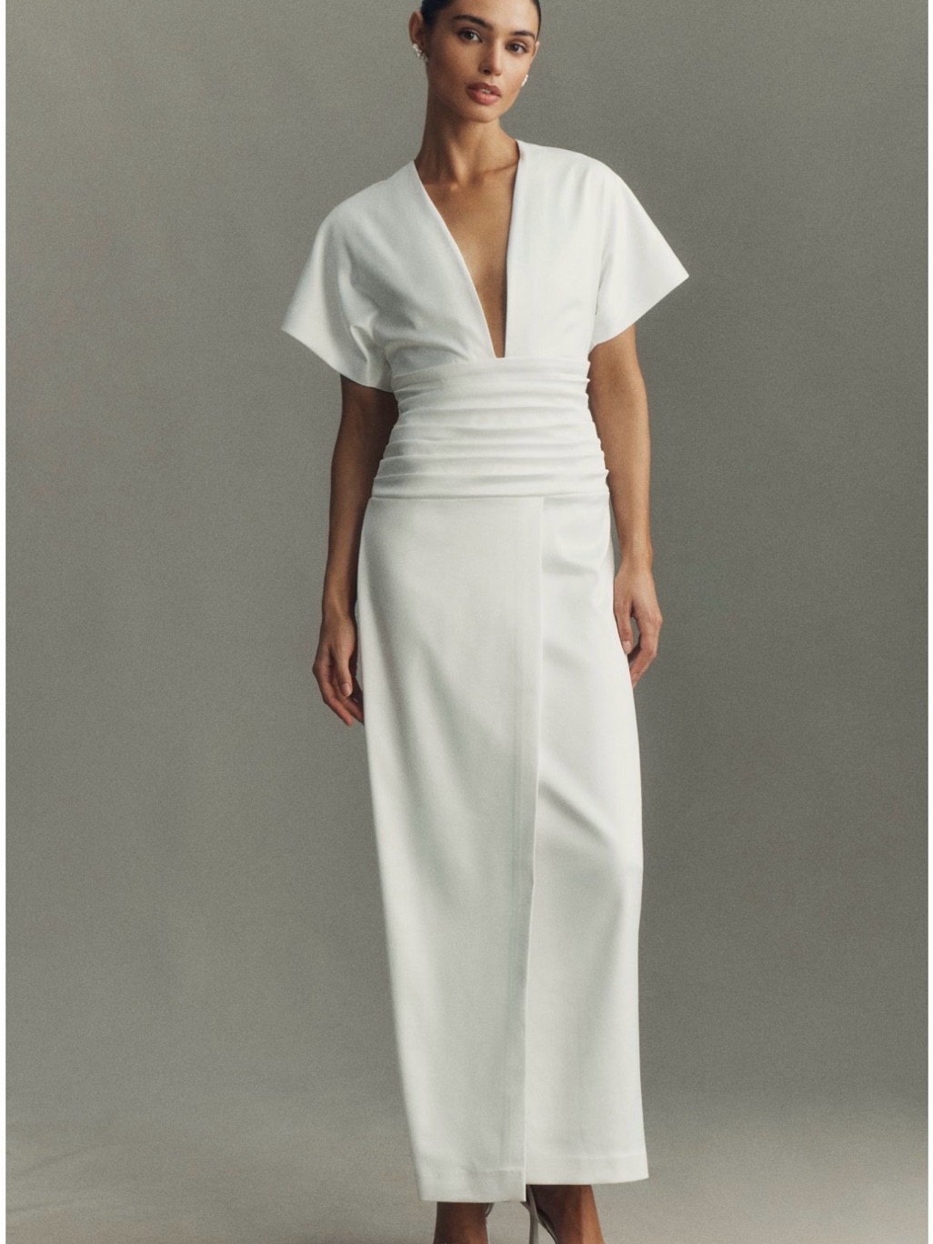 Bhldn Satin Dolman Sleeve Maxi Dress